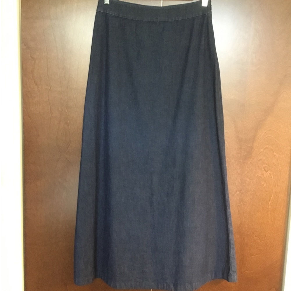 DVF Long Jean Chambray Skirt